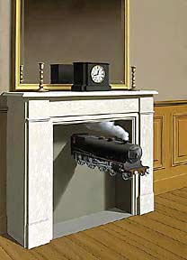 Time Transfixed, Painting by Magritte, 1938